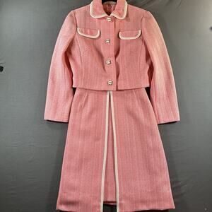 Vintage 1960s Joe Frank Of Houston Dress And Cropped Jacket Combo Size 14